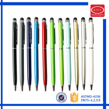 Amazon hot sale 2016 new design multi-colors metal barrel stylus touch pen